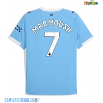 Camisa de time de futebol Manchester City Omar Marmoush #7 Replicas 1º Equipamento 2025-26 Manga Curta